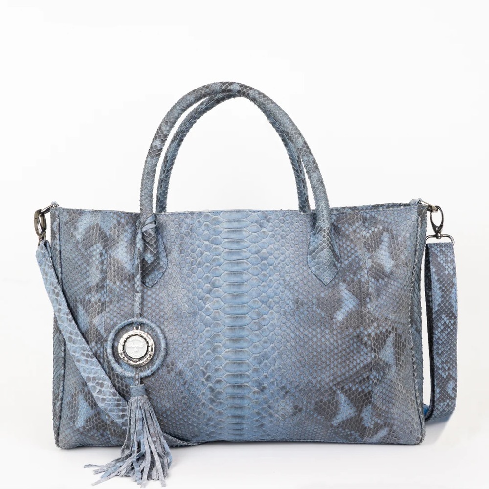 274. NWT WOMENS SHERRILL & BROTHERS GINA GENUINE PYTHON TOTE BAG